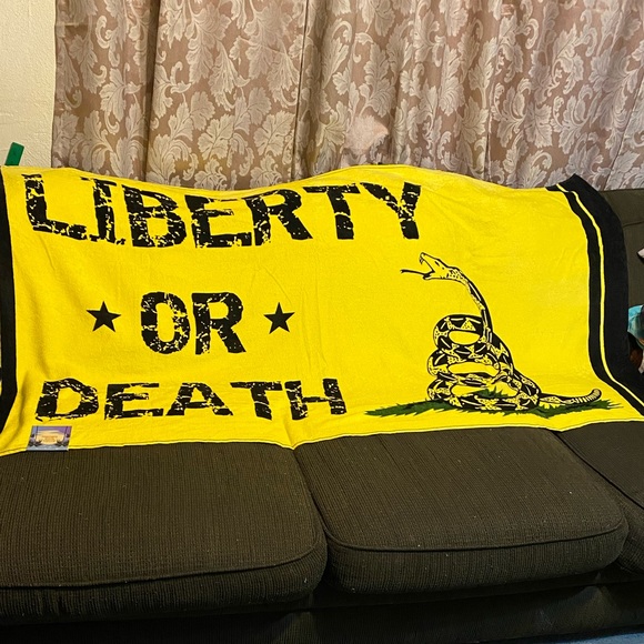 Other - NWT Liberty or Death Beach Towel,                    measures 34” x 64”